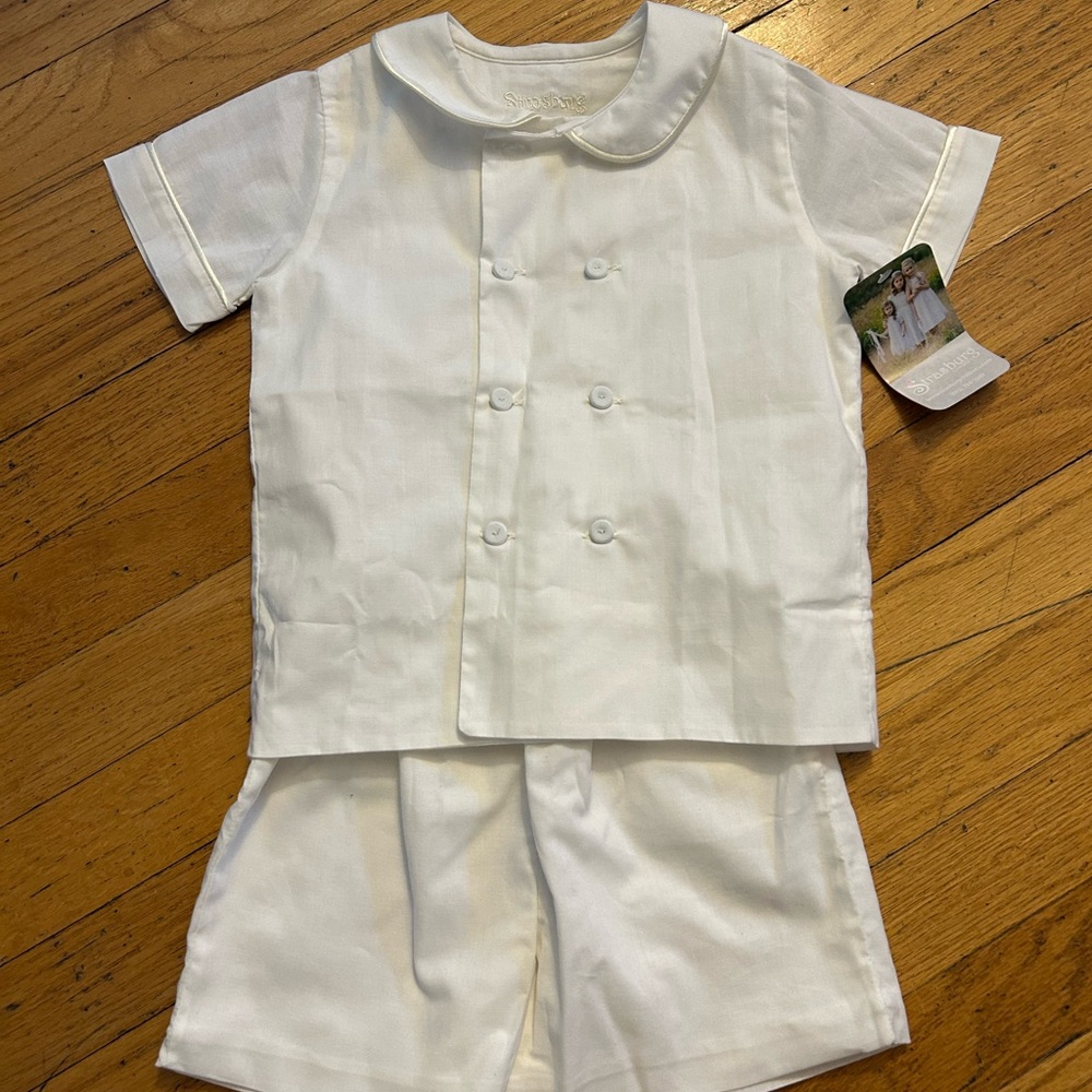NWT Strasburg Children Formal White Toddler Outfit